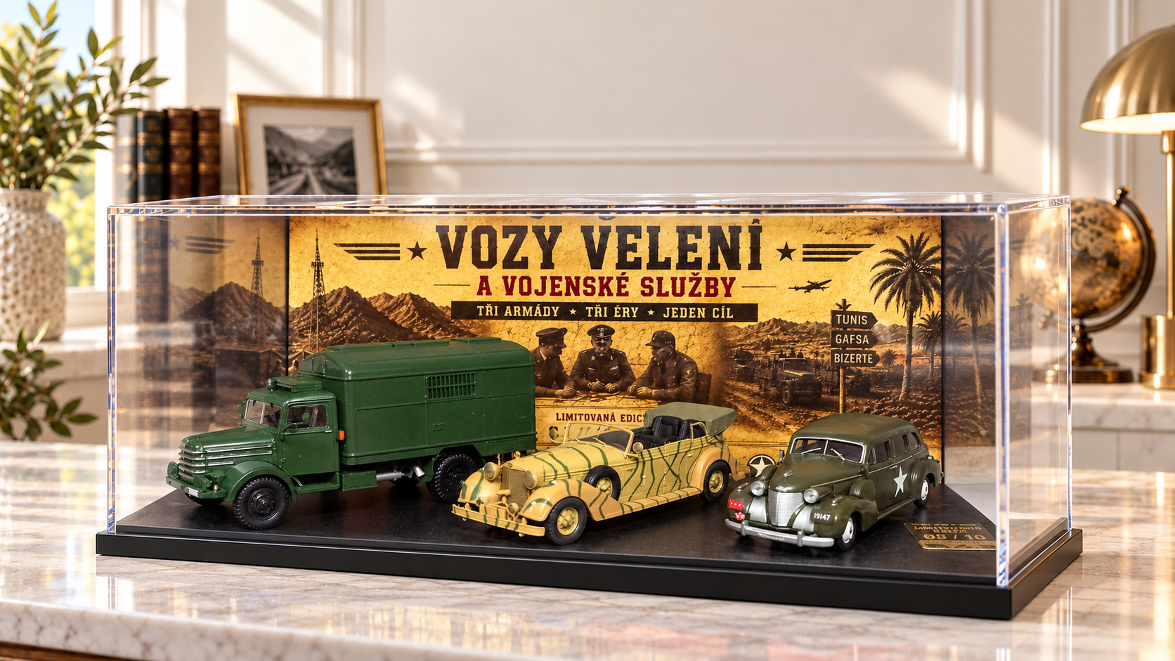Vozy velení a vojenské služby – limitovaný set ve vitríně