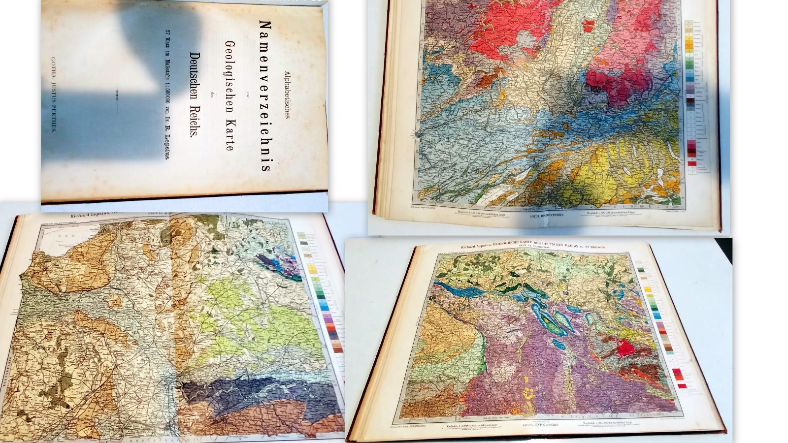 Richard Lepsius – Geologický atlas Německé říše 1894–1897, 27 map