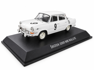Škoda 1000 MB Rallye bílá č. 9 (1964) – DeAgostini 1:43